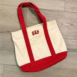 GAP Canvas Tote with Red Accents